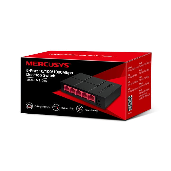 MS105G 5-Port 10/100/1,000 Mbps Desktop Switch