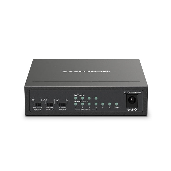 MS106LP 6-Port 10/100Mbps Desktop Switch with 4-Port PoE+