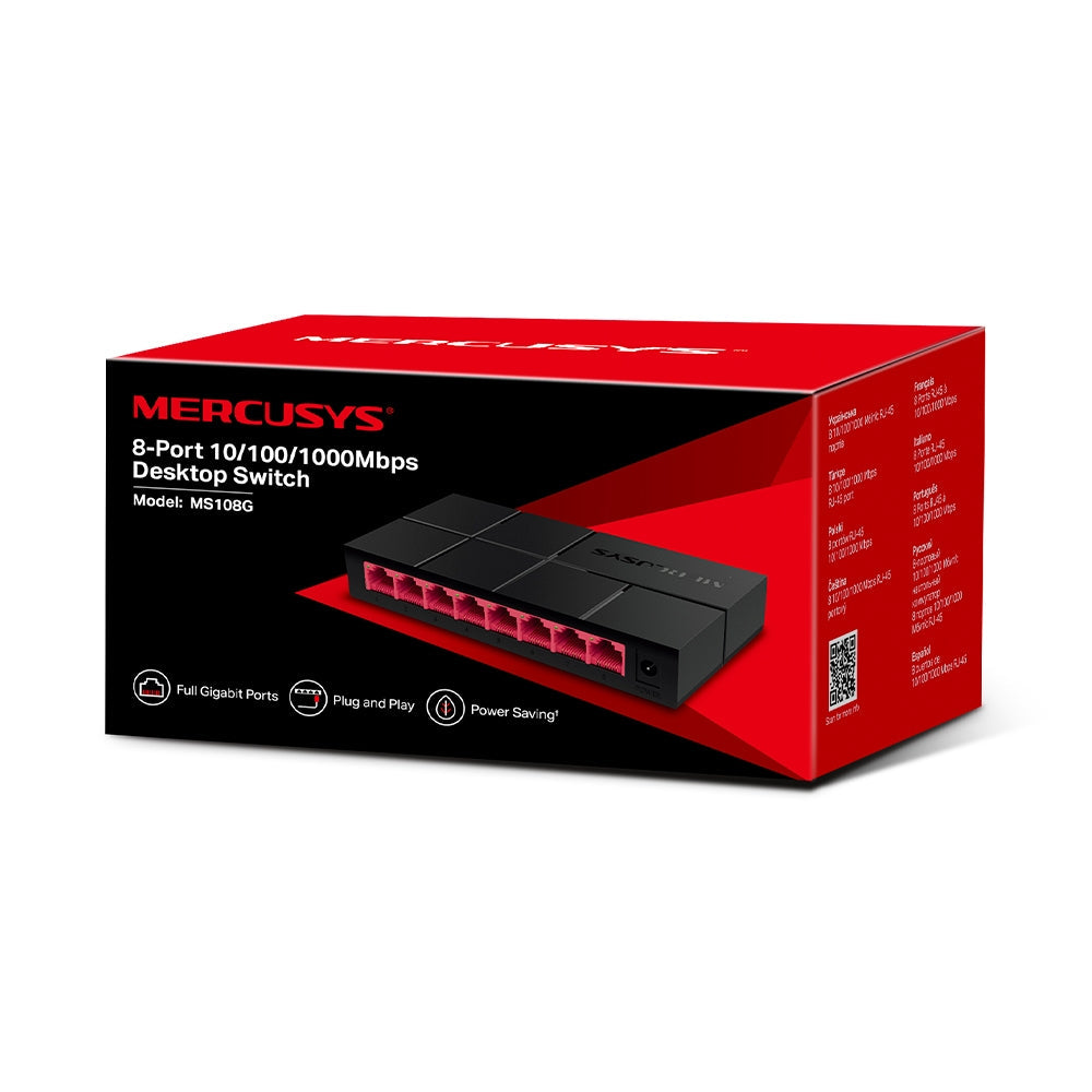 MS108G 8-Port 10/100/1,000 Mbps Desktop Switch